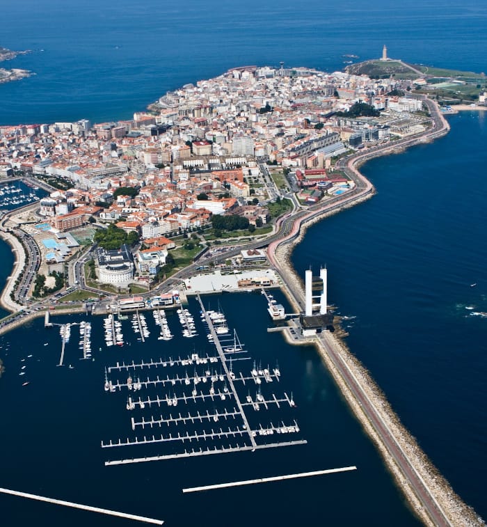 Foto aérea de Marina Coruña
